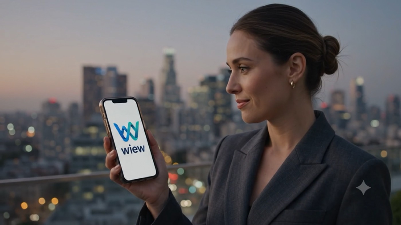 A professional using wiew on the go
